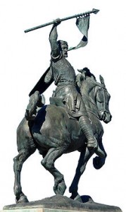 El Cid (1043-1099) te paard.