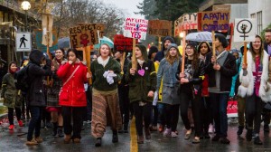 Anti-'rape culture'-protest op de UBC-campus. Foto © Carter Brundage, The Ubyssey.